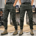 Dark green men's tactical cargo pants