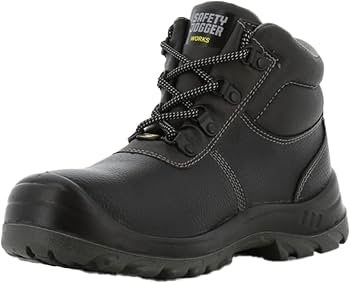 high-cut safety boots feature a durable