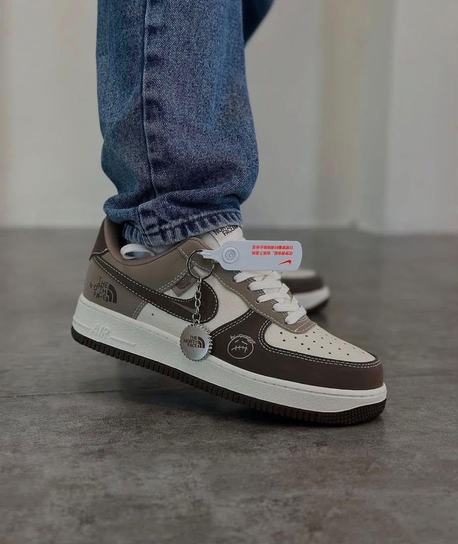 Nike Air Force 1 Low x The North Face "Mocha" custom sneaker