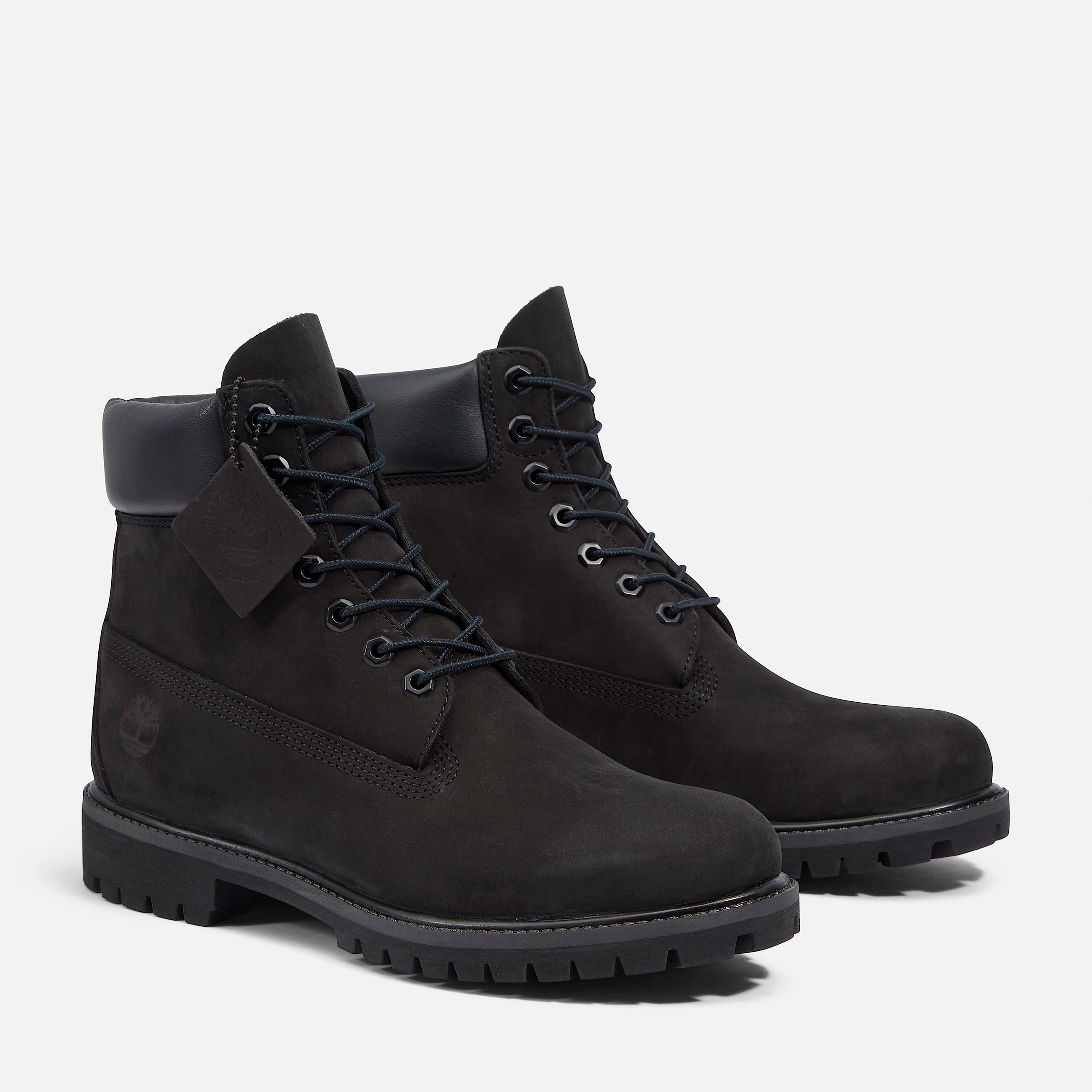 Timberland 6-Inch Premium Waterproof Boots in black.