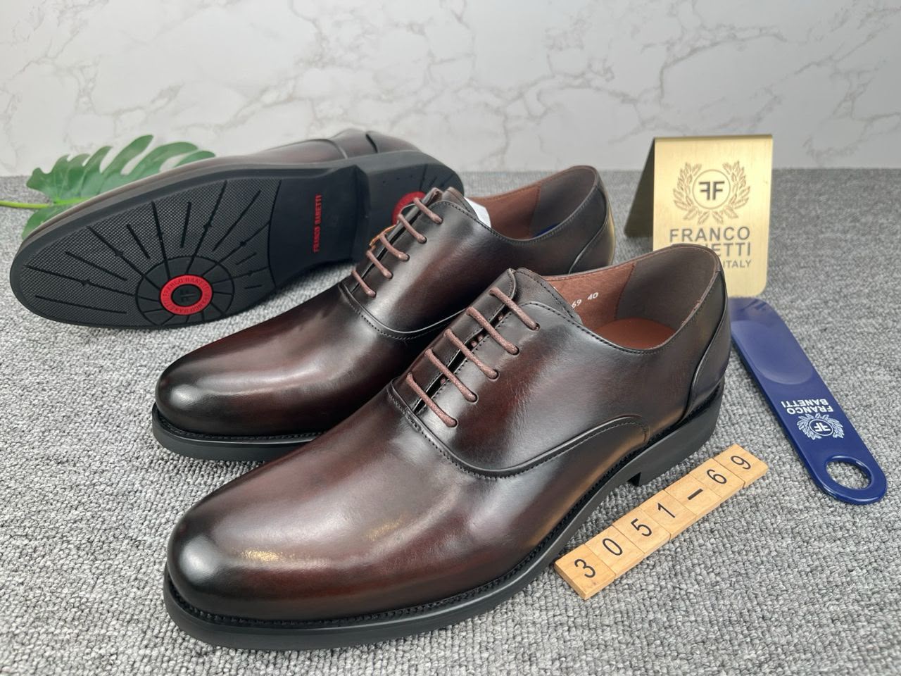 Banetti premium dark brown leather
