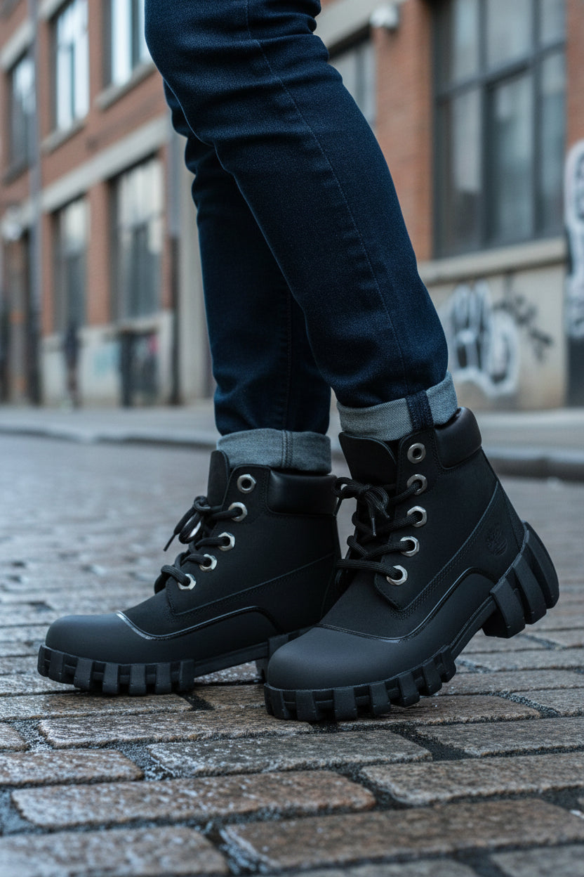 Black Timberland x Humberto Leon Future 73 6-Inch Boots