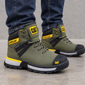 Olive green Caterpillar Excavator Superlite Waterproof Work Boot