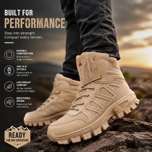High-top tactical outdoor boots