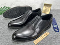 Black Franco men's formal lace-up dress shoes