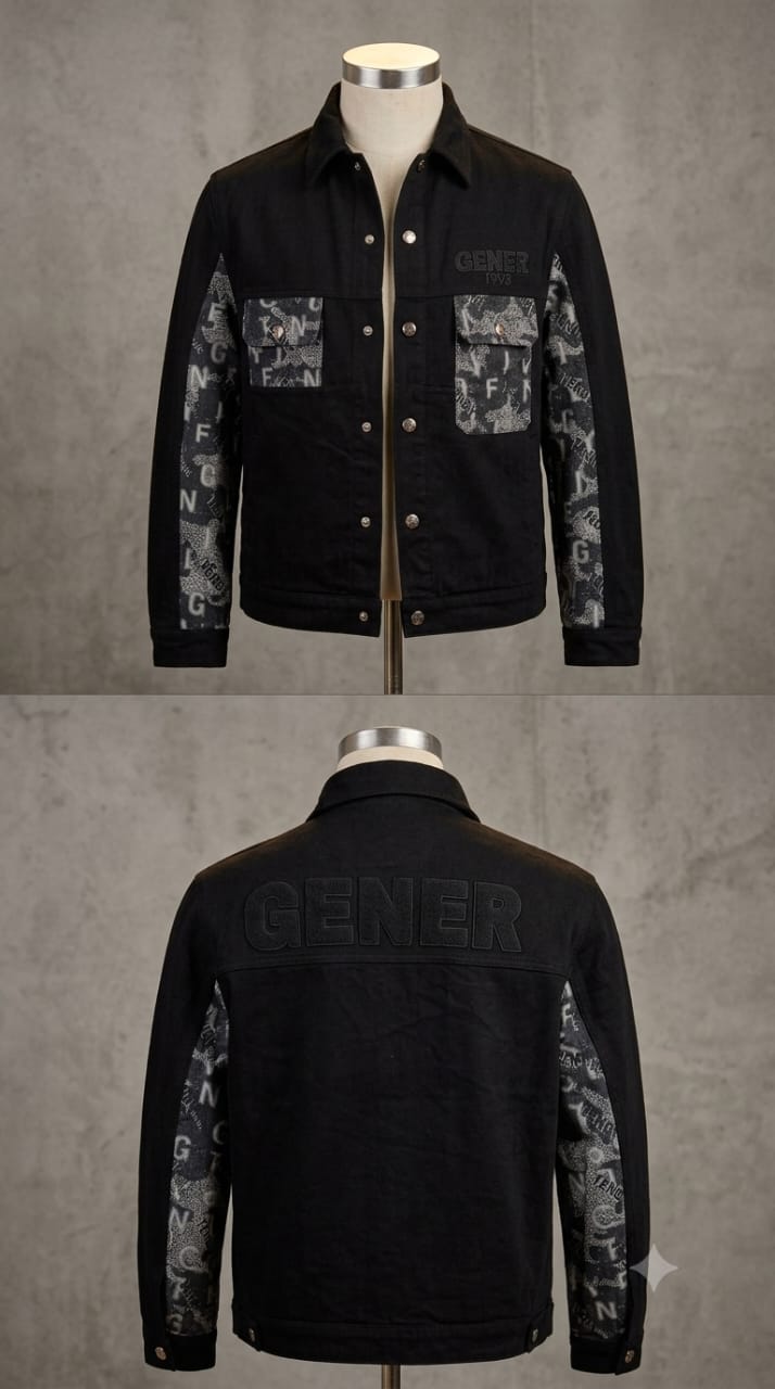 Black denim jacket
