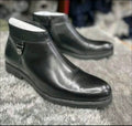 Banetti black leather ankle boots