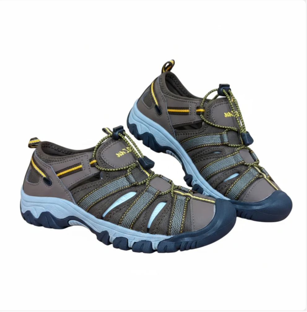Brown outdoor hybrid hiking sandals
