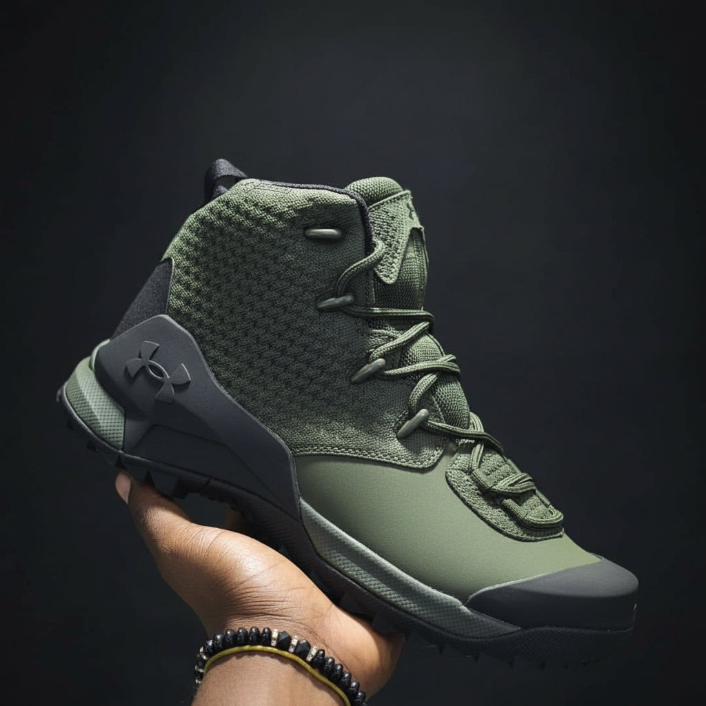 Army green Under Armour tactical high-top boot/sneaker
