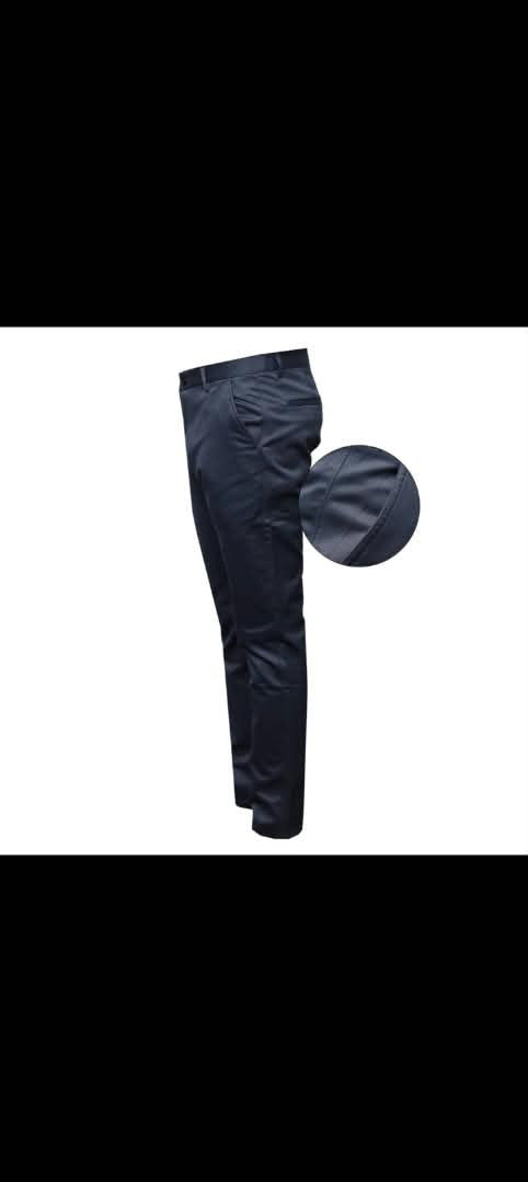 Men's soft stretch khaki trousers in black and blue