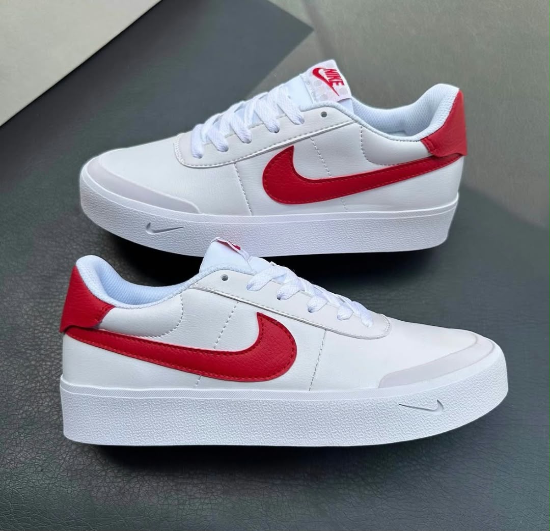 Nike Court Shot in the White and University Red
