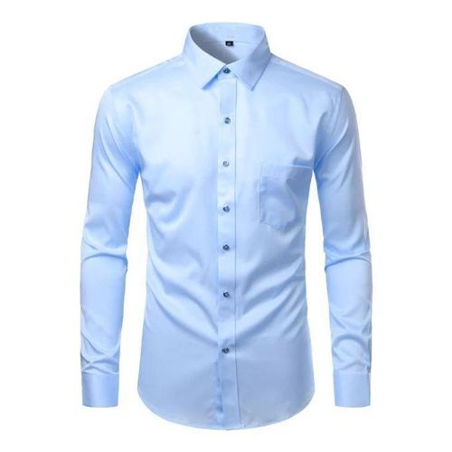 Pack Of 4 Men's Formal Long Sleeve Cotton Shirts - Black, White, Blue, Maroon