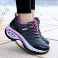 Dark grey and pink women's air-cushioned