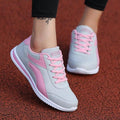 Grey and pink women's sneakers